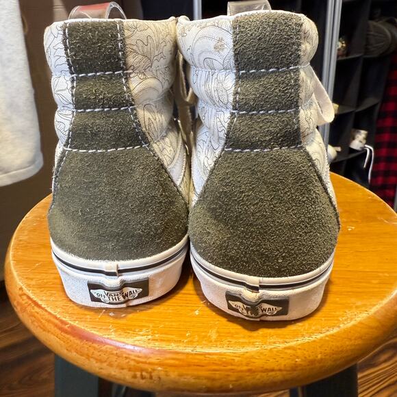 Vans Sk8-Hi Desert Skulls Grape Leaf & White Skate Shoes Unisex M=9 W=10.5 - Picture 6 of 9